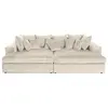 LISA DESIGN Collins - canapé droit 4 places avec double méridienne en velours texturé TU