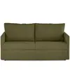 BESTMOBILIER Canape droit BEST MOBILIER 3 places en velours vert 178 x 178 x 90 cm