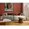 LISA DESIGN Ray - canapé droit 3 places avec double méridienne en velours texturé TU