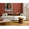 LISA DESIGN Ray - canapé droit 3 places avec double méridienne en velours texturé TU