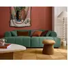 Lisa Design Ray - canapé droit 3 places avec double méridienne - assise profonde - en tissu texturé
