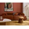 Lisa Design Ray - canapé droit 3 places avec double méridienne - assise profonde - en tissu texturé
