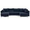 LISA DESIGN Rune - canapé panoramique d'angle droit 7 places en velours texturé TU