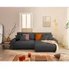 LISA DESIGN Pivoine - canapé d'angle 4 places réversible convertible avec 2 coffres en velours côtelé TU