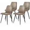 LISA DESIGN Iris - lot de 4 chaises - en velours côtelé et velours TU