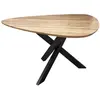 LISA DESIGN Makana - table à manger - bois massif d'acacia et métal - 6 personnes TU