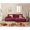 LISA DESIGN Nelly - canapé d'angle droit 4 places convertible avec coffre en velours texturé TU