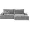 LISA DESIGN Nelly - canapé d'angle droit 4 places convertible avec coffre en velours texturé TU