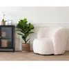 Lisa Design Maeto - fauteuil - en fausse fourrure - Ecru
