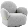 Lisa Design Javier - fauteuil pivotant - en tissu bouclette