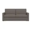 Bestmobilier Canapé droit convertible 3 places en tissu gris
