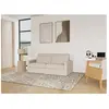 Bestmobilier Canapé droit convertible 3 places en tissu beige