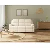 Armand - Canapé 3 places relax électrique en simili - Beige