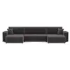 Bestmobilier Nicole - Canapé panoramique en U 7 places convertible ave...