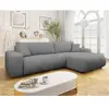Bestmobilier Canapé d'angle réversible convertible 5 places en tissu gris