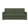 Bestmobilier Canapé droit convertible 3 places en tissu vert