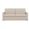 Bestmobilier Canapé droit convertible 3 places en tissu beige