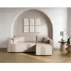 BESTMOBILIER Canapé d'angle réversible convertible 4 places en tissu texturé beige