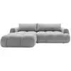 BESTMOBILIER Yulin - canapé d'angle gauche 4 places convertible avec c...