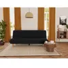 Soan - Banquette 2 places convertible clic-clac en velours texturé