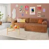 BESTMOBILIER Rebecca - canapé d'angle droit 4 places convertible avec ...