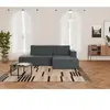 BESTMOBILIER Topaze - canapé d'angle droit 4 places convertible avec c...