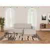 BESTMOBILIER Canapé d'angle droit convertible 4 places en velours côtelé beige