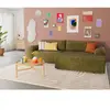 BESTMOBILIER Rebecca - canapé d'angle droit 4 places convertible avec ...