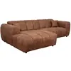 Lisa Design Curtis - canapé d'angle gauche 4 places en simili , Cognac