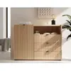 BESTMOBILIER Judy - buffet bas 106 cm - 1 porte, 3 tiroirs et 1 niche - Bois