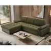 Best Mobilier Bianca - Canapé d'angle gauche 4 places convertible avec...