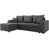 BESTMOBILIER Harvey - canapé d'angle réversible - 4 places - convertible avec coffre - en tissu