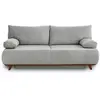 BESTMOBILIER Canapé droit convertible 3 places en velours côtelé gris clair