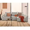 BESTMOBILIER Canapé d'angle réversible convertible 4 places en velours côtelé gris