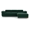 Pablo - canapé d'angle droit - 6 places - convertible avec coffre et têtières réglables - en velours - Best Mobilier