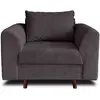 LISA DESIGN Rune - fauteuil - en velours côtelé - Gris foncé