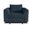 Rune - fauteuil - en velours côtelé - lisa design - bleu nuit RUNE