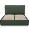 BESTMOBILIER Goyave - lit coffre - 160x200 - en tissu - sommier inclus - Vert