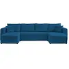 BESTMOBILIER Topaze - Canapé panoramique 7 places velours