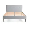 BESTMOBILIER Best Mobilier Monet - lit - 160x200 - sommier inclus - en tissu , Gris