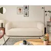 Ernee - canapé 3 places - en velours - lisa design - beige ERNEE
