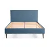 BESTMOBILIER Monet - lit - 160x200 - sommier inclus - en tissu - Bleu