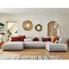 LISA DESIGN Onyx - canapé panoramique d'angle droit 7 places - en tissu - gris clair
