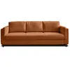 Lisa Design - Brooke - canapé 3 places - convertible - en velours - rouille