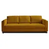 Lisa Design - Brooke - canapé 3 places - convertible - en velours - jaune