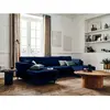 Lisa Design Anna - Canapé panoramique U - Velours Bleu Nuit