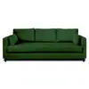 LISA DESIGN Anna - canapé droit 3 places convertible avec poche en velours - Vert