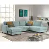 Lisa Design Jake - Canapé panoramique d'angle droit - Bleu