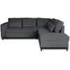 BESTMOBILIER Canapé d'angle réversible convertible 5 places en velours côtelé gris