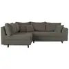 LISA DESIGN Rune - canapé d'angle gauche - 4 places - en velours côtelé - gris foncé
